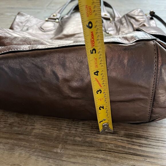 Botkier Shoulder Bag Italian Leather Metallic Brown Hang Tag Designer Hobo - Picture 4 of 10